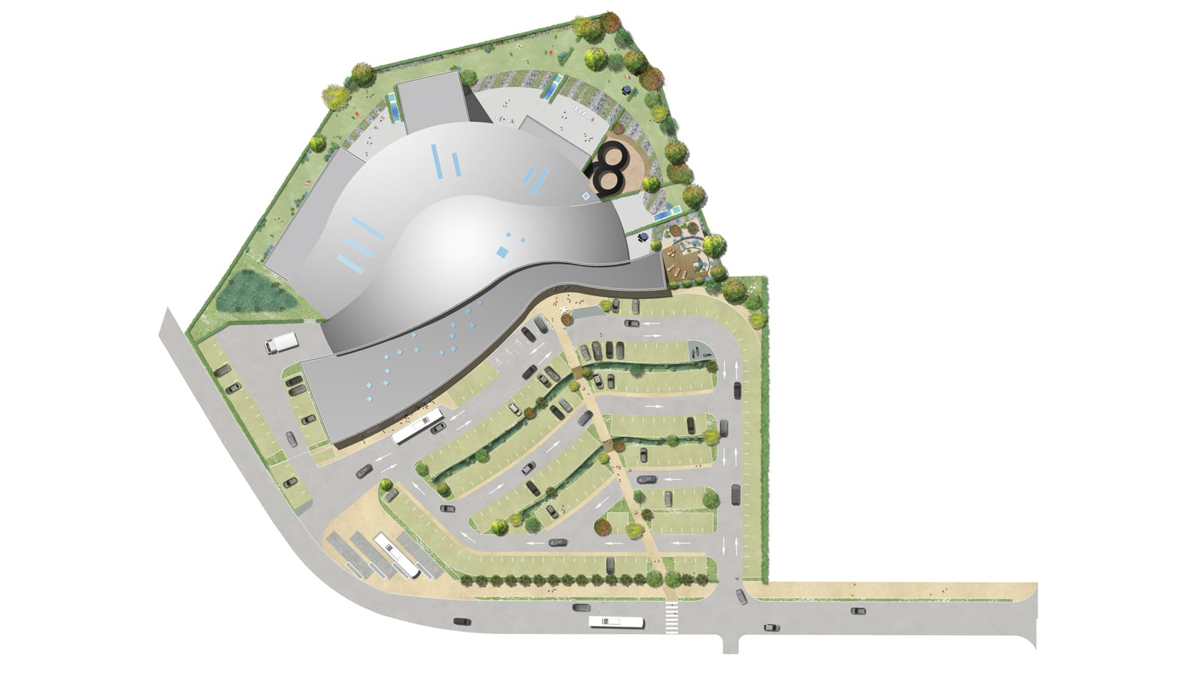 AP-MA architecture - Plan du centre aquatique de Carvin