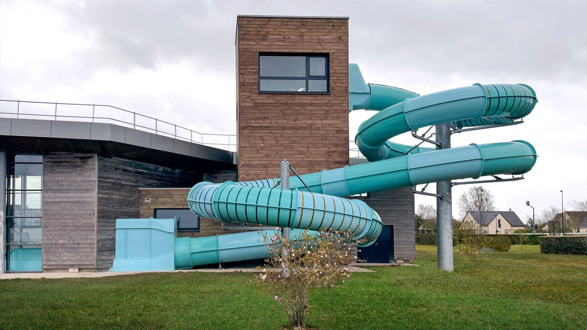 APMA architecture - centre aquatique de Douvre-la-Délivrande - nouveau toboggan